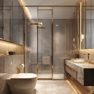 BALOM Italian Style Bathroom Cabinet Wood MDF Plywood Melamine Vanity with Smart Mirror and Ready to Assemble - Product Image 5