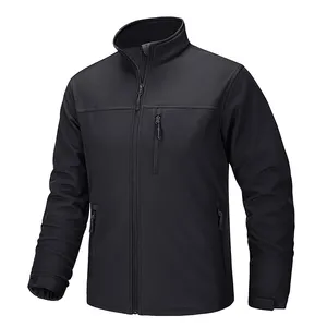 Xianghong CONMR Premium Hot Sales Waterproof Breathable Stand Collar Full Zipper Closure Black Softshell Jacket Man