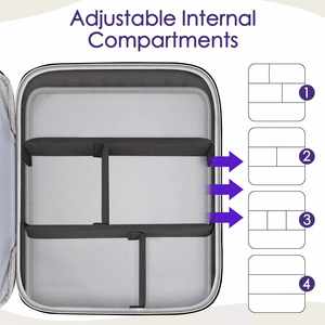 Audio Mixer Case <b>DJ</b> Mixer Bag with 10mm <b>Padding</b> Large-Capacity Recording Equipment Bag Soft with Adjustable Storage - Product Image 3