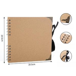 <span class=keywords><strong>Album</strong></span> <span class=keywords><strong>photo</strong></span> artisanal en papier kraft grand format 8 x 8 pouces, 30 pages, couverture rigide, pour <span class=keywords><strong>scrapbooking</strong></span> et souvenirs - Product Image 1