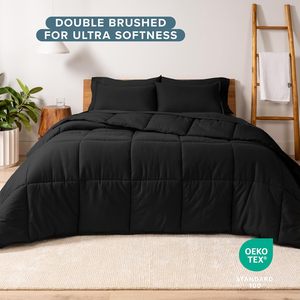 Ensemble de couette <span class=keywords><strong>7</strong></span> pièces personnalisé en microfibre ultra douce, alternative au duvet d'oie, toutes saisons, pour chambre à coucher, maison, OEM, ODM - Product Image 4