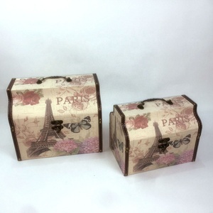 Useful paris UK style wood storage boxes with drawers