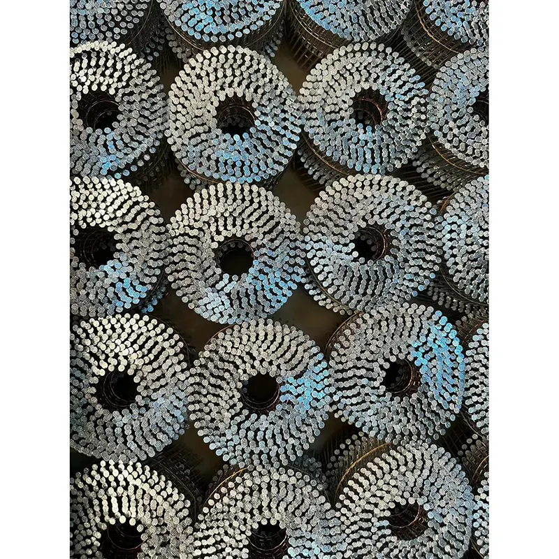 Edelstahl-Rings chaft Spirale Colla ted Screw Ring Helical Shank Colla ted Q195 Spulen nägel für Paletten-Pneumatik nagel