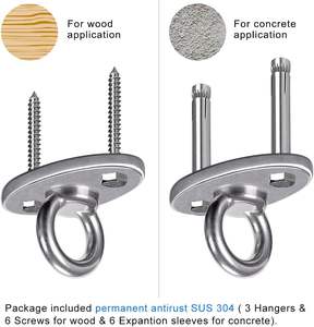 Support mural pour <span class=keywords><strong>hamac</strong></span> de yoga, <span class=keywords><strong>crochet</strong></span> de fixation, support en X, support de plafond pour <span class=keywords><strong>suspension</strong></span> trainer - Product Image 6