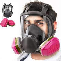 Masque respiratoire intégral en silicone avec lentille PC à large champ de vision pour la pulvérisation de peinture et l'équipement industriel – Bloque les vapeurs toxiques