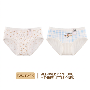 Culottes triangulaires en pur coton à motif de dessin animé japonais pour bébés et grands enfants, taille mi-haute, antibactériennes, avec entrejambe à motif de dessin animé, pour <span class=keywords><strong>étudiant</strong></span>s - Product Image 1
