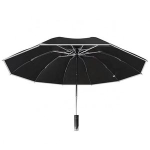 Martillo de fibra de vidrio creativo de tres pliegues, totalmente automático, para romper ventanas, herramienta de escape de emergencia para coche, 10 varillas, recubrimiento negro, resistente al sol y la lluvia - Product Image 3