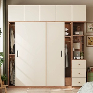 Armoire autoportante avec portes coulissantes et rangement intégral pour les chambres <span class=keywords><strong>sans</strong></span> placards intégrés - Product Image 1