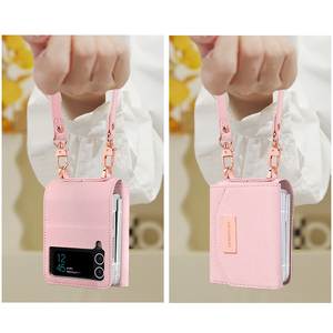 Vietao da sang trọng ví điện thoại trường hợp đối với Samsung cho Galaxy Z lật 6 5 4 3 thanh lịch dây đeo tay và dây buộc cho Z lật 7 - Product Image 5