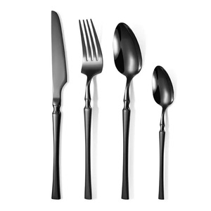 Juego de Cubiertos de Acero Inoxidable de Lujo con Diseño de Cintura Estrecha, <span class=keywords><strong>Cubertería</strong></span> Moderna con Acabado Espejo para Bodas, Hoteles y Restaurantes - Product Image 4