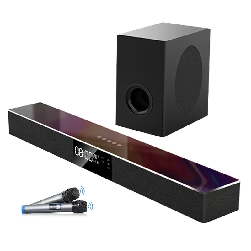 Novo loa karaoke loa karaoke som 5.1 bar de som speaker home theater alto-falante sem fio bluetooth tv som bar alto-falante