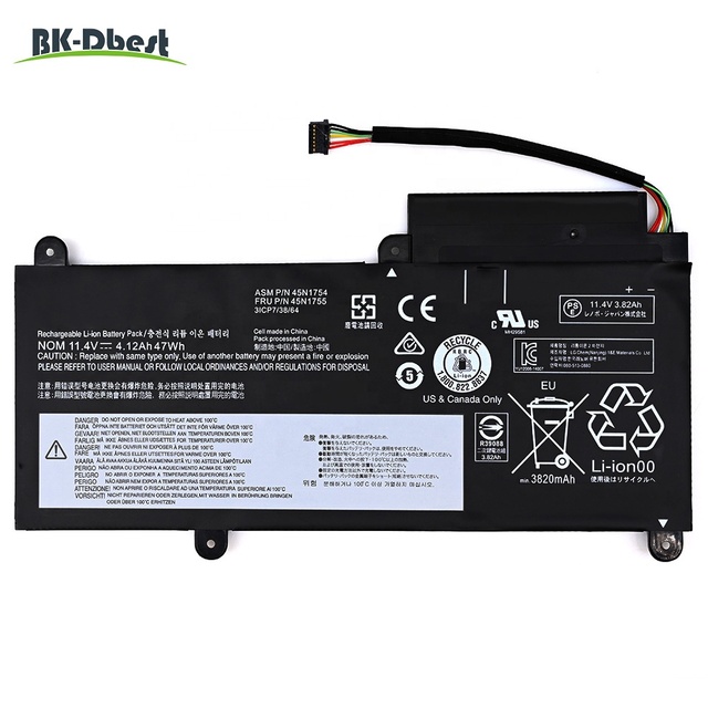 BK-Dbest 47Wh 4120mAh 11.4V E450C 45N1754 45N1755 Laptop Battery for Lenovo E450 E450C E455 E460 E460C E465 45N1752 45N1753