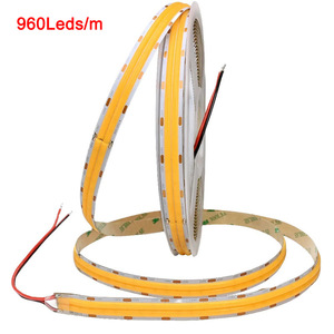 DC 24V esnek çift sıra 12mm PCB 99cob <span class=keywords><strong>Led</strong></span> ışık şerit FCOB <span class=keywords><strong>Led</strong></span> ışık şerit yok voltaj düşüşü - Product Image 1