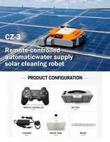 Nettoyeur solaire entièrement automatique à alimentation en eau autonome CZ 3 Pro avec batterie et chargeur inclus