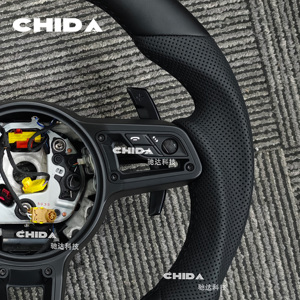 พวงมาลัยหนังแท้สีดำคุณภาพสูงแบบกำหนดเองสำหรับรถปอร์เช่ พานาเมร่า มาคันน์ คาเยนน์ 718 911 918 958 970 971 - Product Image 5