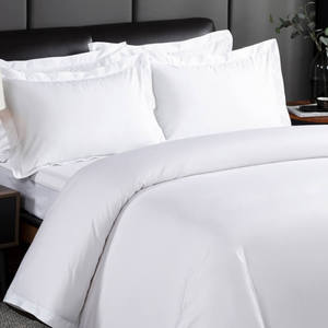Parure de draps <span class=keywords><strong>d</strong></span>'hôtel en coton ultra doux, blanc cassé, linge de lit durable pour l'hôtellerie, confort pour les chambres <span class=keywords><strong>d</strong></span>'hôtes - Product Image 2