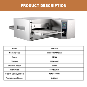 Horno de pizza con transportador de impacto, hornos de pizza comerciales eléctricos para el momento de la Restaurants-380V - Product Image 2