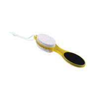 Gloway Outils de pédicure multi-usages 4 en 1 Brosse à pieds pour enlever les callosités avec pierre ponce Brosse à papier sablé