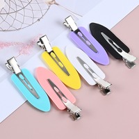 Pinces à cheveux acryliques en plastique polyvalentes simples et mignonnes à la mode couleurs pures pour fournitures de bricolage accessoires faits à la main