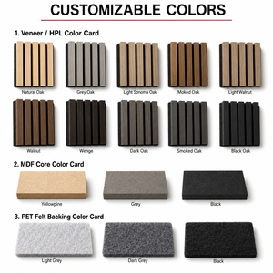 Pannelli Acustici in Impiallacciatura di Legno Naturale, Parete <span class=keywords><strong>a</strong></span> Doghe in Legno Akupanels per <span class=keywords><strong>Casa</strong></span>, Ufficio, <span class=keywords><strong>Studio</strong></span>, Decorazione Murale Insonorizzante - Product Image 3