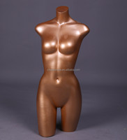 Mannequin de torse féminin de luxe en plastique pour le haut du corps avec présentoirs gonflables en tissu et en tête
