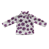 Yiwu Ruidian 2024 pull en laine chaud pour filles petite fille Sherpa col montant fleur à capuche manteaux et vêtements d'extérieur