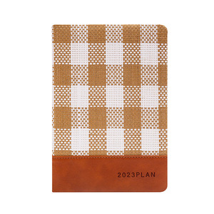 Agenda/Diary Delijia 2027 A5 à couverture rigide en paille, reliure cousue, 352 <span class=keywords><strong>pages</strong></span>, 70 g/m², blanc, pour planification quotidienne, hebdomadaire et mensuelle - Product Image 1