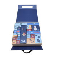 Boîtes cadeaux calendrier de l'avent magnétiques avec logo personnalisé, revêtement UV, gaufrage, carton recyclable et écologique pour Noël