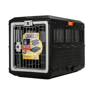 Uçuş taşıma kutusu Pet hava kutusu tekerlek ile seyahat taşıyıcısı kafesleri taşınabilir plastik köpek taşıyıcı