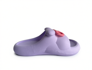 Pantofole viola a punta chiusa con fibbia e suola antiscivolo in EVA per la casa, adatte a tutte le stagioni - Product Image 1