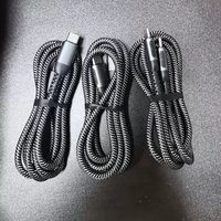 Kabel Braided Type C ke Type C 100W PD Fast Charging dengan Pelindung Foil 5A Arus Tinggi untuk Penggunaan Ponsel IOS & Komputer