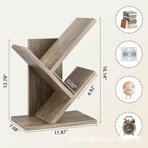 Creative Tree-Shaped Wooden Bookshelf Multi-Layer Simple <strong>Bookrack</strong> for Students Book Magazine Display Rack for Small Storage - Product Image 2