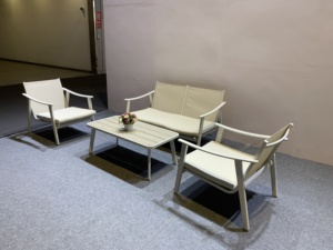 Wholesale Modern Two Seat Outdoor Aluminum Sofa Set with Waterproof <strong>Cushions</strong> and PE Wicker Rattan <strong>Garden</strong> <strong>Furniture</strong> - Product Image 2