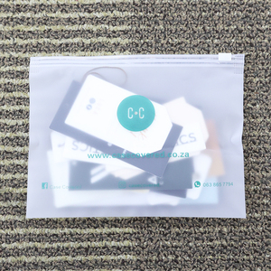 Biểu tượng tùy chỉnh EVA Frosted quần áo trong suốt Dép dây kéo khóa túi nóng bán EVA Frosted dây kéo túi - Product Image 3