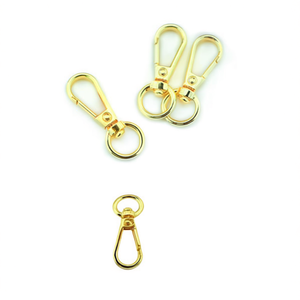 Ganci per Portachiavi Ilan 45mm Placcati in Oro per Uso su Abbigliamento - Product Image 1