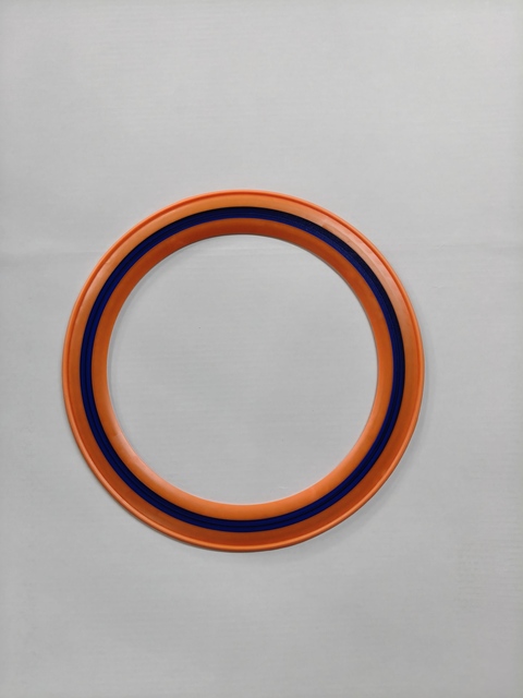Orange & Blue Ring-Shaped Outdoor Flying Disc, Lightweight Sports Toy for Kids & Adults, Backyard & Beach Activities