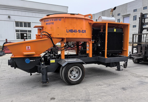 Bomba de hormigón tipo sartén 40m3/H hormigonera con bomba Mini hormigonera y bomba diésel - Product Image 3