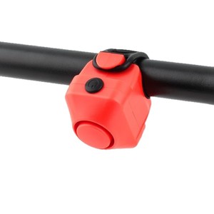 Campana de bicicleta recargable Yueli para manillar, plástico rojo, fácil instalación, accesorio de ciclismo - Product Image 1