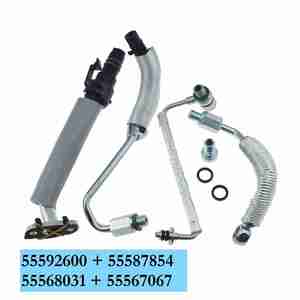 Kit Tubo di Ritorno Olio Turbo e Tubo di Alimentazione Olio per <span class=keywords><strong>OPEL</strong></span> ASTRA J <span class=keywords><strong>CORSA</strong></span> D INSIGNIA <span class=keywords><strong>a</strong></span> <span class=keywords><strong>1.4</strong></span> TURBO 55587854 55592600 55567067 55568031 - Product Image 1