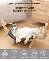 Nouvel article populaire pour animaux de compagnie TMB1017 – Hamac balançoire pour chat et chien, motif patte de léopard, détachable, facile à assembler, lit suspendu pour animaux