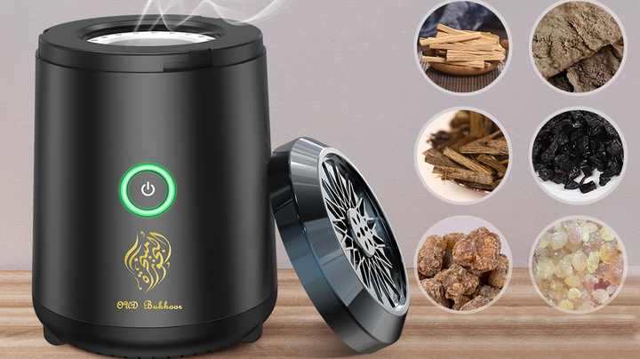 bukhoon Bruciatore di incenso elettrico a ricarica USB per