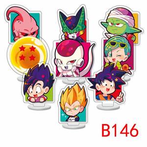 6CM 9 unids/set artesanías de plástico DRAGON BAII Buu <span class=keywords><strong>Goku</strong></span> Vegeta Cell accesorios decoración escritorio figura acrílico Anime soporte placa - Product Image 4