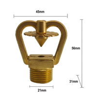 DN15/20 Sprinkler Api Terbuka, Sistem Sprinkler Api Fleksibel, Nozzle Kabut Air Tipe Impact