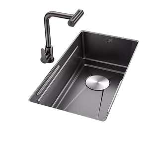 Fregadero de Cocina de Acero Inoxidable 304 Reforzado con Drenaje Automático para el Hogar, Antiarañazos - Product Image 5