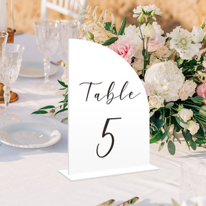 Numéros de table en acrylique élégants, personnalisables, ensemble de table pour mariages, fêtes, cartes de nom de table, décoration de réception - Product Image 5