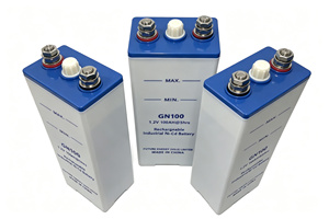 Batterie rechargeable alcaline nickel-cadmium (NiCD) à faible décharge 1,2 V 100 Ah GN100 KPL100 KL100P IEC60623 pour alimentation de secours - Product Image 6