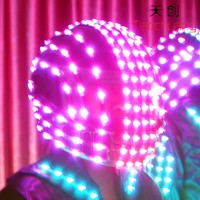 Casque lumineux LED réglable pour carnaval, club, fête, performance DJ, Halloween, cosplay, casque futuriste lumineux