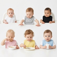 Fabricant de bavoirs pour bébés OEM personnalisés, bavoirs d'alimentation 100% coton, vente en gros directe d'usine, marque privée, faible MOQ
