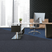 Dalles de moquette bouclée de qualité commerciale 50x50cm, résistantes au trafic intensif, pour bureaux et espaces ouverts, en nylon ignifuge avec support PVC, revêtement de sol modulaire