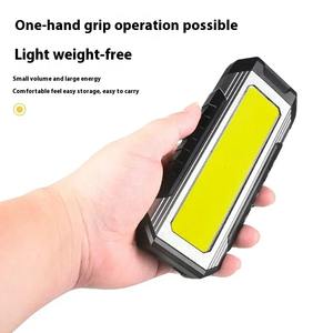 Luz de trabajo COB, linterna LED recargable por USB, banco de energía 18650, lámpara portátil para acampar con imán, linterna impermeable - Product Image 3